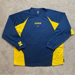 Retro University Michigan Nike Center Swoosh Long Sleeve Shirt